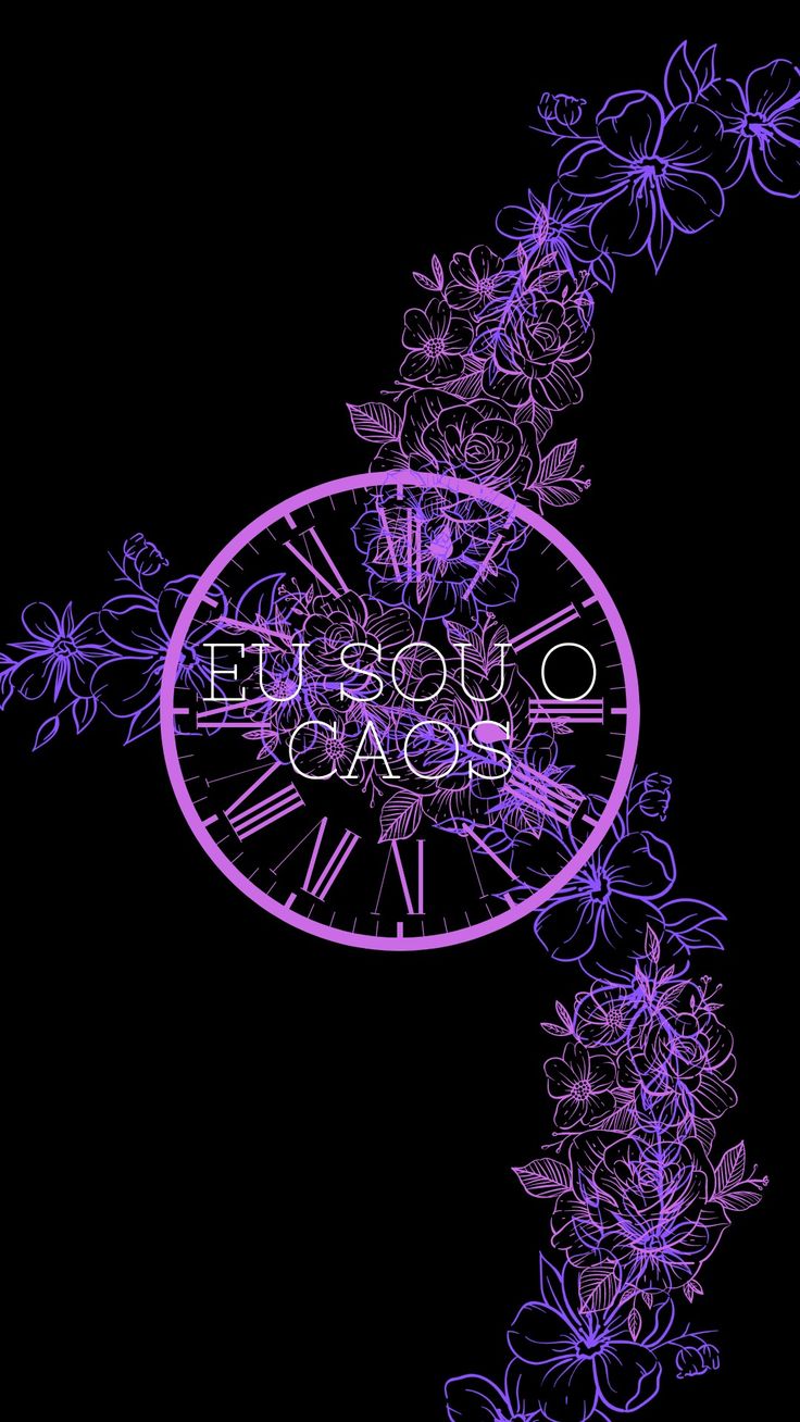 a clock with purple flowers on it and the words o'clock road written below