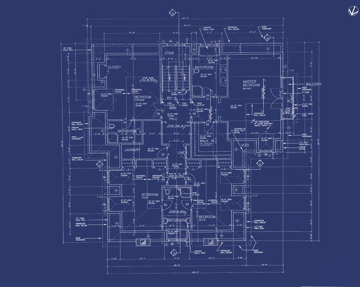 a blueprint drawing of a house with lots of windows and floor plans on it