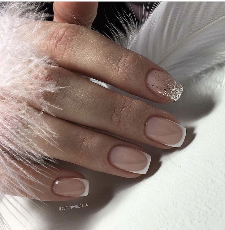 Nail Art Mariage, Wedding Nail Art, Wedding Nail Art Design, Short French, Art Design Ideas, French Manicure Nails, Subtle Nails, Wedding Nail, French Tip Acrylic Nails