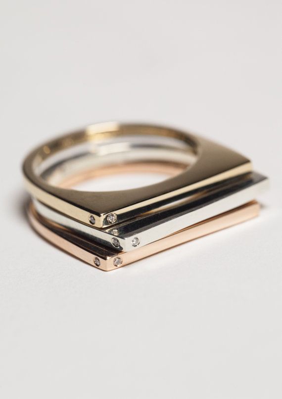 Stacking Ring With Diamonds Modern Rose Gold Ring Stamped 14k, Luxury Rose Gold Stackable Rings With Polished Finish, Modern 14k Rose Gold Stackable Rings, Modern Rose Gold Stackable Rings, Modern Stackable Rose Gold Rings, Modern Rose Gold Stackable Rings For Anniversary, Stackable 14k Rose Gold Rings, Formal Rose Gold Stackable Rings Stamped 14k, Rose Gold Polished Stackable Rings Fine Jewelry