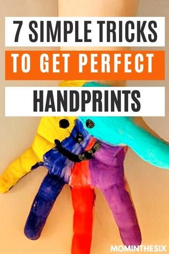 handprints made out of colored paper with the words, 7 simple tricks to get perfect