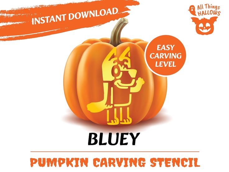 a pumpkin carving stencil with an image of a cartoon character on the front