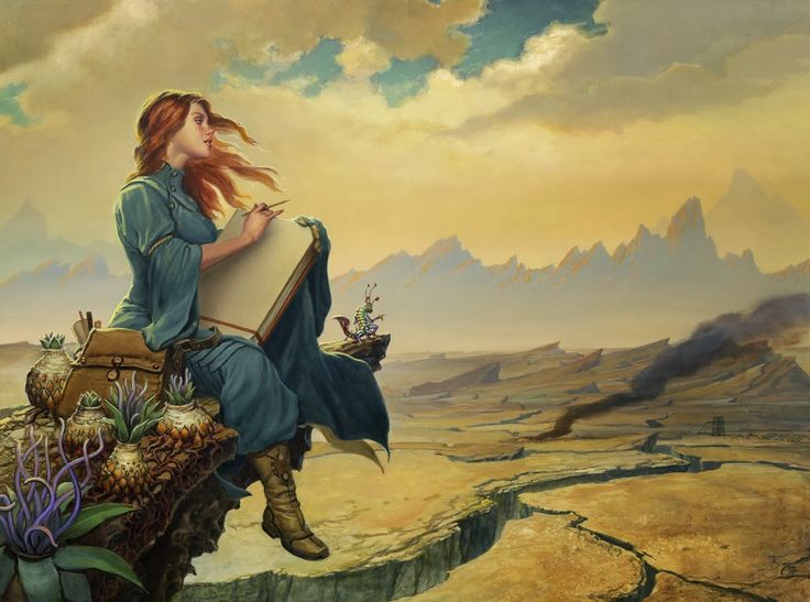 a woman sitting on top of a rock with a book in her hand and the words las