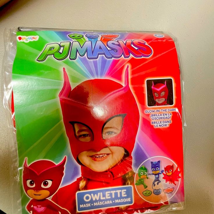 a box with an image of the character pj masks on it's front