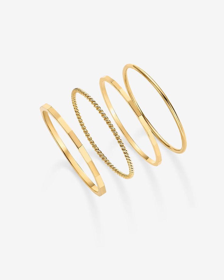 #Variant_Yellow Gold Rings Pack, Rings Set For Women, Stackable Bands, Stacking Ring Set, Dangle Necklaces, Twisted Band, Toggle Bracelet, Beaded Anklets, Rings Set