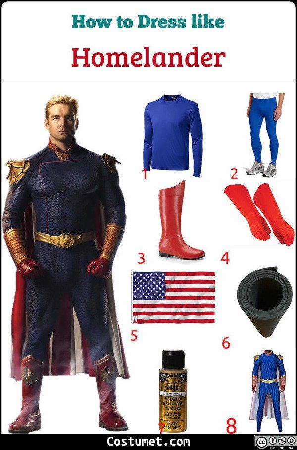 a costume guide for men to wear in the movie, how to dress like homelander