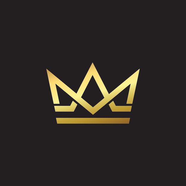 a gold crown on a black background