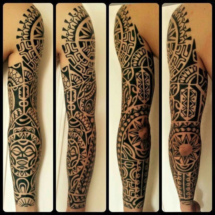 an arm with many different designs on it and some other things in the image to be seen