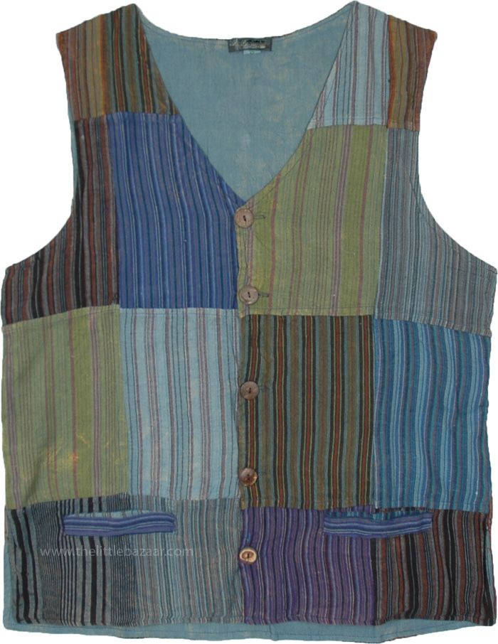 A handmade waistcoat vest in bohemian style is the new bohemian fashion this changing season. Made of cotton these vests are well lined to give them a body, and can be very stylish as a layer to wear when you step out. #tlb #Sleeveless #vacationclothing #bohemianfashion #Handmade #BohemianVest Bohemian Patchwork Sleeveless Vest, Bohemian Sleeveless Vest With Patchwork, Bohemian Sleeveless Patchwork Vest, Summer Sleeveless Vest With Patchwork, Sleeveless Patchwork Vest For Summer, Summer Sleeveless Patchwork Vest, Casual Sleeveless Patchwork Vest, Bohemian Patchwork Vest For Festivals, Bohemian Spring Vest With Pockets