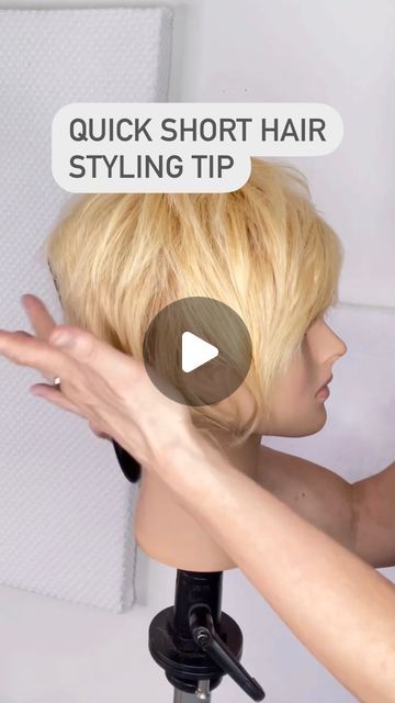 Short Hairstyling Tutorial, Messy Short Hair Styles For Women, 80s Style Short Hair, Brush Up Hair Women, How To Get Piecey Hair Tutorials, Easy Style Short Hair, How To Style A Short Haircut, Styling A Short Bob Ideas, Growing Out Bob Hairstyles