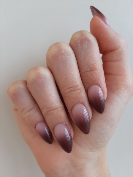 Fall Ombre Nails 21 Ideas: The Ultimate Guide Pink To Brown Ombre Nails, Ombre Nails Fall Colors Short, Red Gradient Nails Ombre, Maroon Ombre Nails Burgundy, Ombré Nails Fall, Burgandy Ombré Nails, Ombre Dip Nails Fall, Autumn Nails Ombre, Plum Ombre Nails