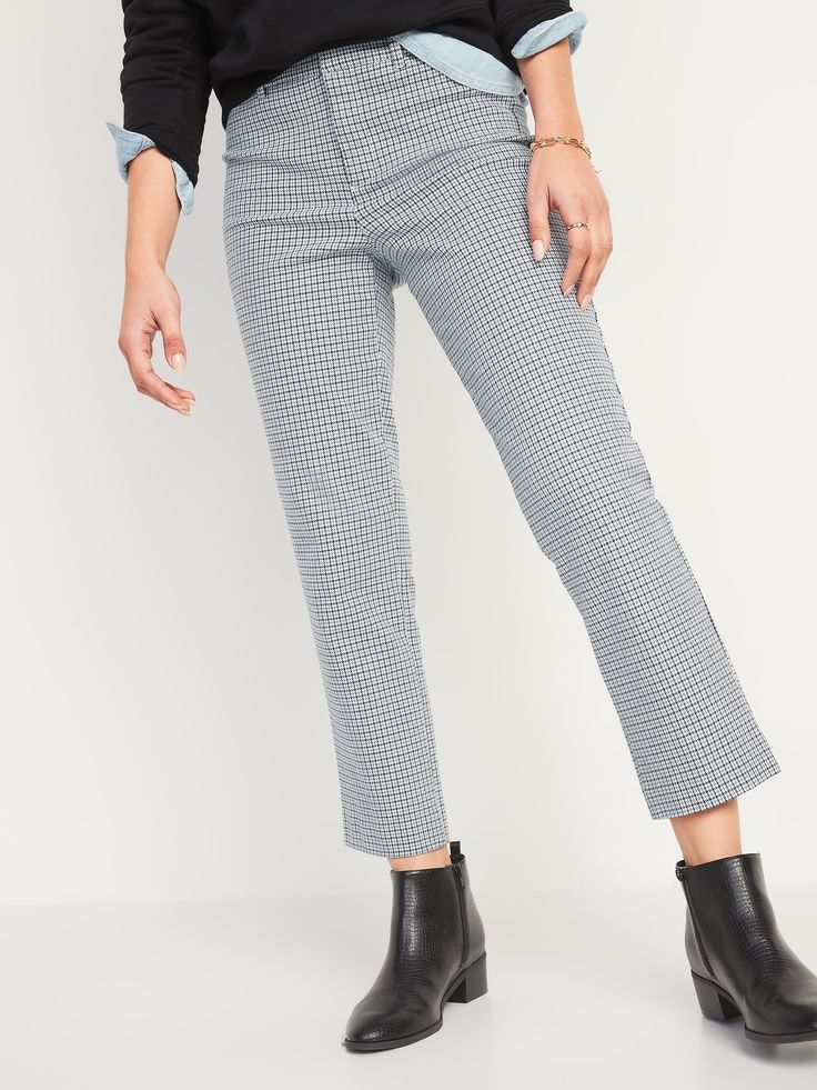 "Online exclusive! The Pixie pants you love, now in a more flattering fit & fabric.  Contoured waistband, with double hook-and-bar closure, interior stay-button and built-in belt loops.  Zip fly.  Diagonal on-seam hip pockets; decorative welt faux-po