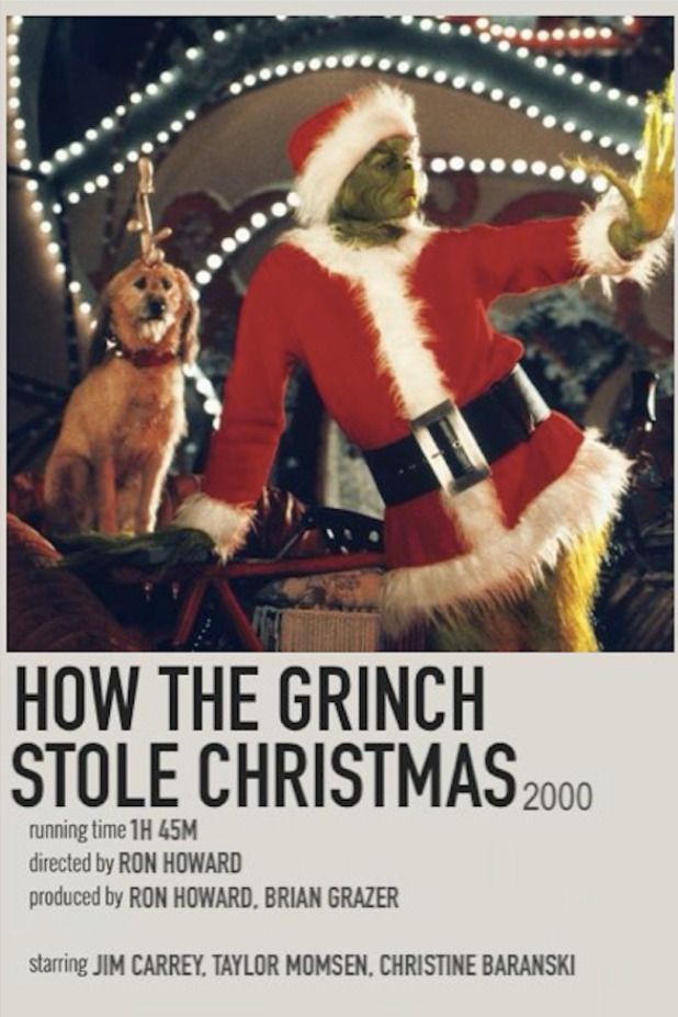 an advertisement for how the grinch stole christmas, with santa clause on his bike