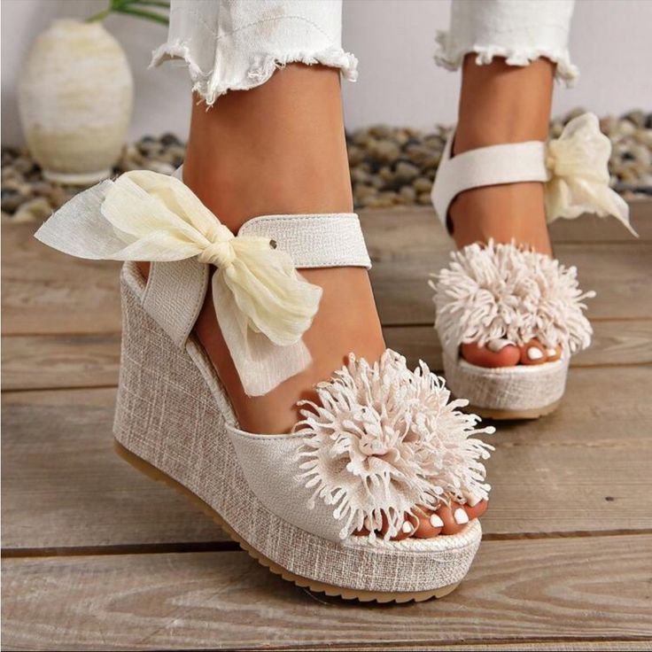 Super Cute And Stylish Ships In 5-10 Business Days Tags: #Shoes #Heels #Party #Newyears #Holiday #Sandals #Gold #Beautiful #Glitter Spring Wedding Wedge Sandals With Round Toe, Spring Wedding Shoes With Platform, Spring Wedding Wedge Heels, Synthetic Summer Wedding Shoes With Round Toe, Beige Feminine Wedding Shoes For Spring, Feminine Beige Wedding Shoes For Spring, Spring Feminine Beige Wedding Shoes, Feminine Summer Wedding Shoes With Wrapped Heel, Beige Round Toe Wedding Shoes For Spring