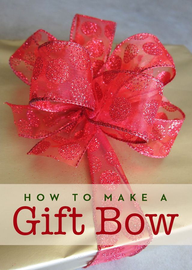 how to make a gift bow out of wrapping paper and ribbon with the words how to make a gift bow on it