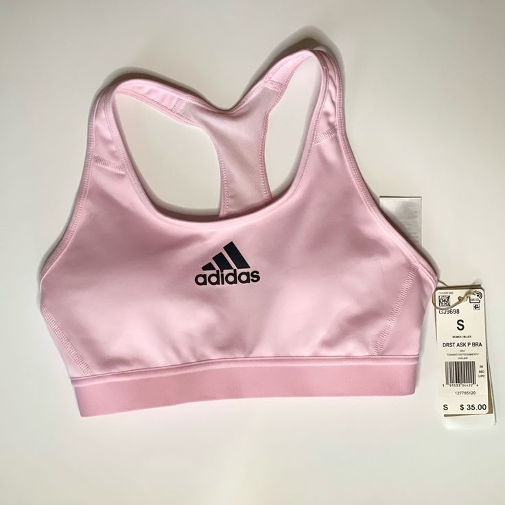 Adidas Light Pink Sports Bra Size Small Pink Sports Bra Outfit, Sports Bra Aesthetic, Cute Running Outfit, Sports Bra Outfit, Sports Attire, Cute Sports Bra, Pink Gym, Womens Athletic Outfits, Light Pink Tops