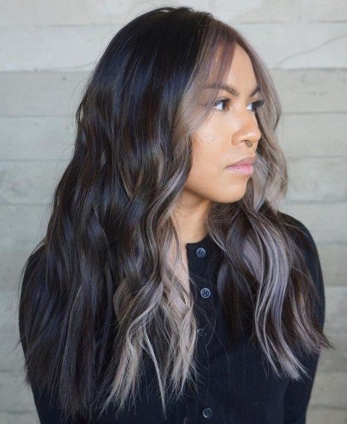 Dark Brown Hair With Face Framing Blonde Highlights, Hair Chunky Highlights, White Streak In Hair, Face Framing Highlights, Chunky Blonde Highlights, Face Framing Hair, Types Of Hair Color, Money Pieces, Blonde Highlights On Dark Hair