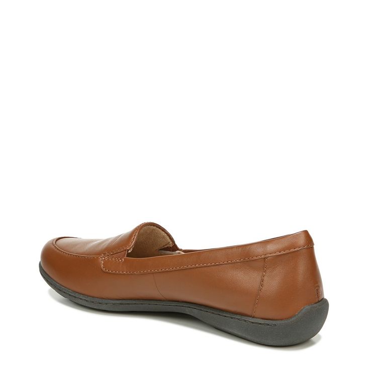 Classic versatility. A cushy padded footbed makes this refined loafer from SOUL Naturalizer a must-have for your professional and casual attire. Inspired by the way you live. Synthetic Loafers With Arch Support For Work, Workwear Synthetic Loafers With Arch Support, Casual Brown Loafers With Arch Support, Spring Workwear Loafers With Arch Support, Slip-on Synthetic Moccasins For Work, Synthetic Loafers With Cushioned Footbed For Work, Synthetic Cushioned Loafers For Work, Synthetic Slip-ons For Business Casual In Fall, Flat Heel Loafers With Arch Support For Work