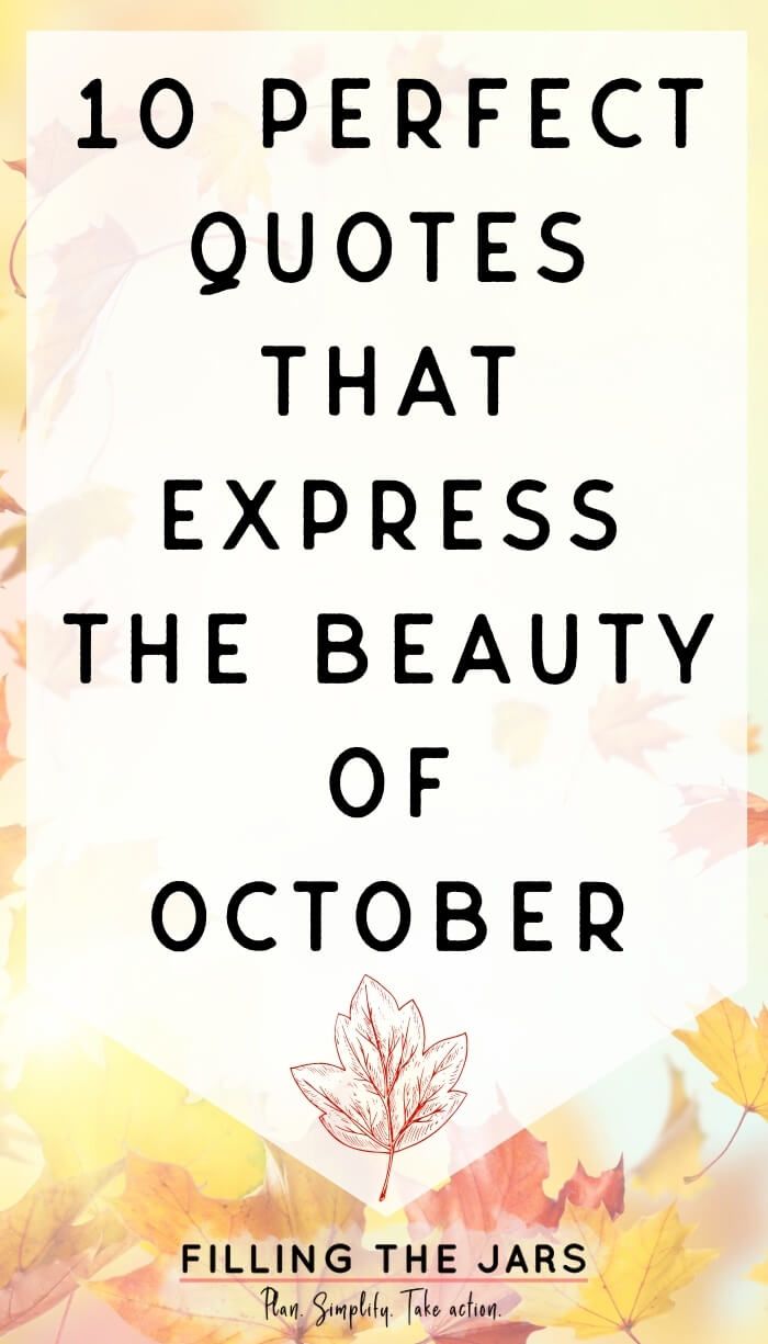 the words 10 perfect quotes that express the beauty of october