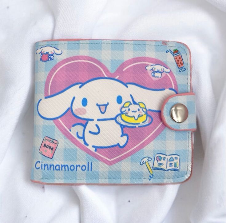 Add a touch of cuteness to your everyday style with Sanrio's Kawaii collection casual money bag! Featuring beloved characters like Hello Kitty, Cinnamoroll, My Melody, and Kuromi, this wallet is sure to delight fans of all ages. the wallet has dimensions of 11 cm by 9.5 cm. Crafted from high-quality polyester material, this money bag is durable and built to last. It's designed to securely hold your coins, cards, and cash, making it a practical accessory for everyday use. The easy-to-use buttons Anime Wallet, Kawaii Collection, Pom Pom Purin, Hello Kitty Purse, Cute Coin Purse, Hello Kitty Themes, Anime Accessories, Pu Leather Wallet, Button Cards