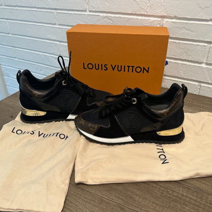 Brand New Never Worn Comes With Box And Dust Bags Shoes Louis Vuitton, Louis Vuitton Women, Lv Shoes, Women Sneakers, Louis Vuitton Shoes, Womens Shoes Sneakers, Womens Sneakers, Black And Brown, Dust Bag