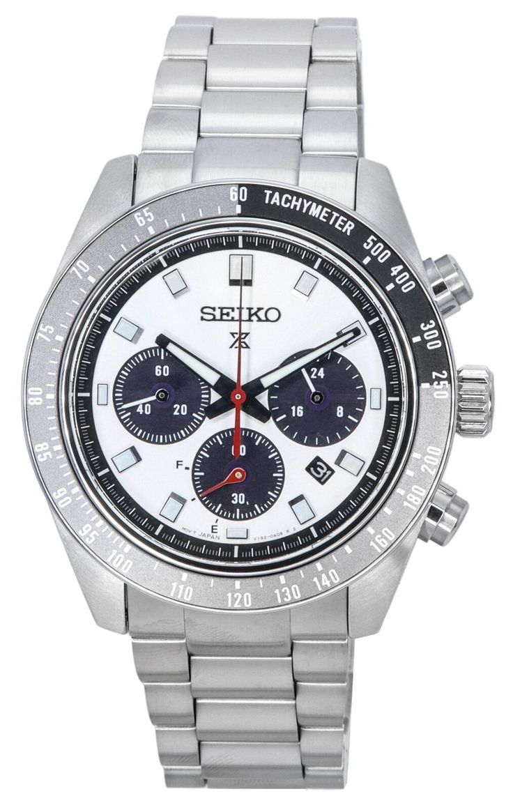 Men's Women's Unisex 100% BRAND NEW AND GENUINE PRODUCT. Seiko Prospex Speedtimer Go Large Chronograph Silver Dial Solar SSC911P1 100M Men's Watch INFORMATION Brand: Seiko Series: Model: SSC911P1 Gender: Men's Movement: Solar DIAL Type: Analog Color: Silver Crystal: Sapphire Crystal FEATURES Water Resistance: 100M Functions: Date, Hour, Minute, Second Features: Tachymeter Scale, Chronograph Function, Stopwatch, Magnetic Resistance, 12/24 Hours Display BAND Type: Bracelet Material: Stainless Stee Modern White Chronograph Watch With Metal Dial, Modern White Chronometer Watch, Modern White Chronograph Watch With Subdials, Modern White Chronograph Watch With Tachymeter, Modern White Chronograph Watch With Analog Display, G Shock Black, Analogues Colour, Seiko Prospex, Classy Watch