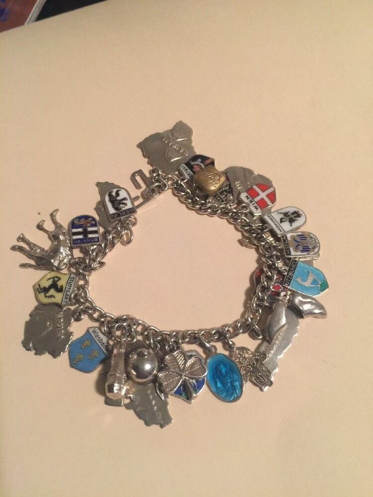 Vintage Sterling Silver Enamel European Travel 29 Charm Bracelet 44g And 7" Long | eBay Travel Charm Bracelet, Travel Charms, Room Redesign, Sterling Silver Charms, Vintage European, Sterling Silver Charm Bracelet, Charms Bracelet, Silver Charm Bracelet, European Vintage