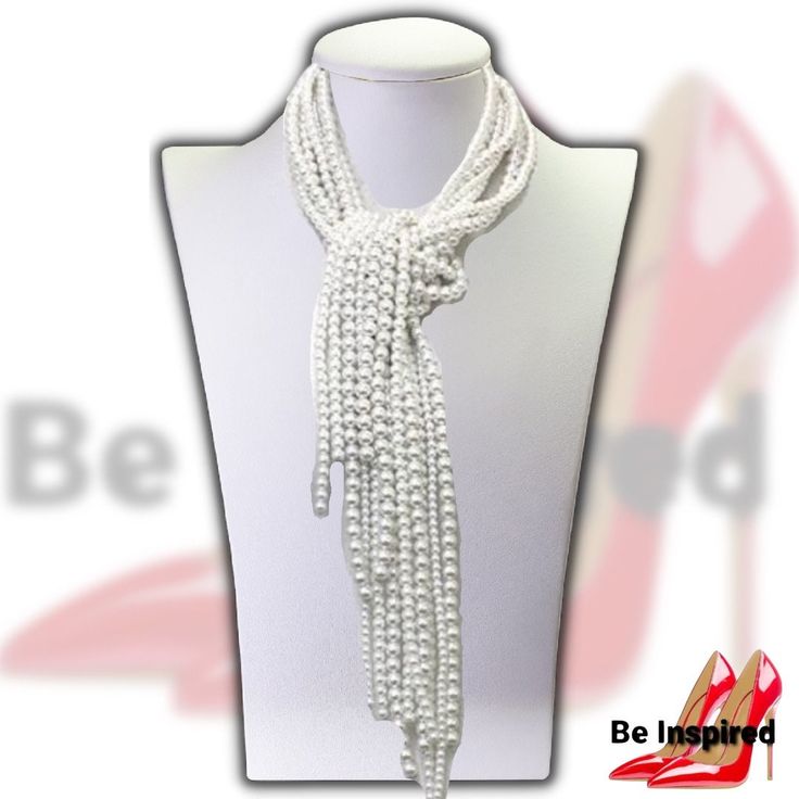 Multi Strand Pearl Necklace  #fashion #style #unique #lightweight #shopping #women #boutique  #online #classy #specialevent #sorority #leadingladies #shoponline #womennecklace #color #adjustablelength  #party #dress up #girlsnight #birthday #dinner Pearl White Long Necklace For Party, White Long Necklace For Party, Elegant Handmade Necklaces For Parties, Handmade Chic Evening Jewelry, Pearl White Necklace For Evening, White Long Necklace For Evening, Elegant Handmade Party Necklace, Chic Pearl Necklaces For Party, Chic Pearl White Jewelry For Evening