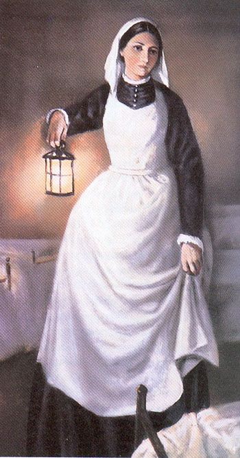 a painting of a woman holding a lantern