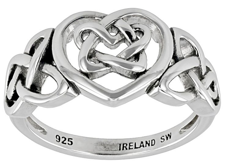 Artisan Collection of Ireland™ Sterling Silver Celtic Knot Heart Ring. Measures Approximately 0.85"L x 0.40"W. Not Sizeable. Celtic Jewelry, Celtic Knot, Heart Ring, Knot, Jewelry Making, Sterling Silver, Ring, Silver, Jewellery Making