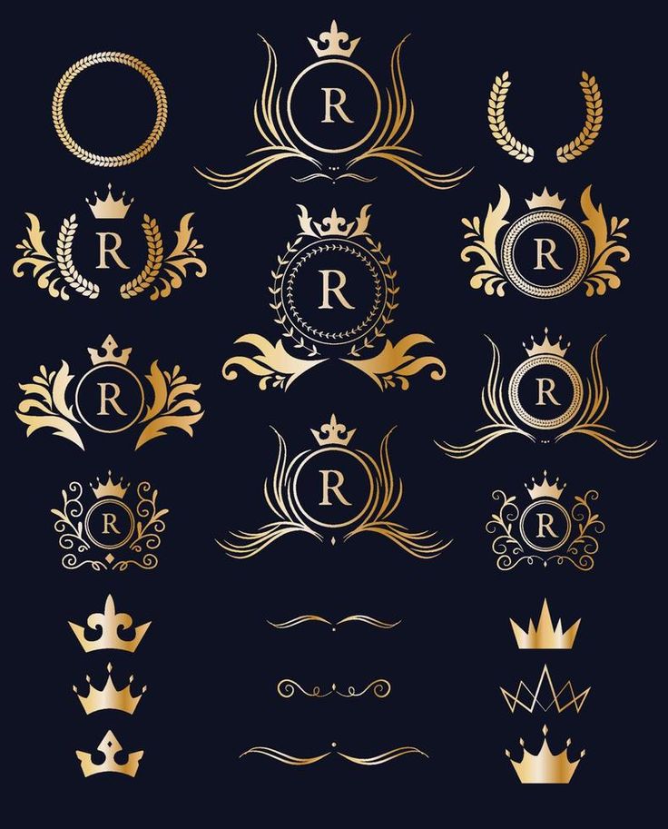 Victorian royal brand logo design collection. Classic luxury logotype. Elegant logo with crown set. Royal Brand Logo, Royal Logo Design Ideas, Royal Branding Design, Rich Logo Design, Royal Logo Design Creative, Logo Crown Design, Crown Logo Design Ideas, Luxury Logo Design Inspiration, Elegant Logo Design Luxury