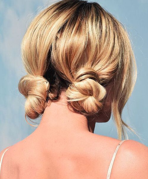 Easy Buns, Balayage Blond, Low Bun Hairstyles, Short Hair Bun, Easy Bun Hairstyles, Peinados Fáciles Para Cabello Corto, Low Bun, 짧은 머리, Short Hair Updo