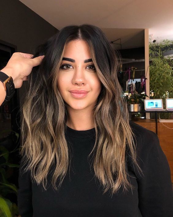 Balayage On Black Hair, Hairstyles Weave, Hairstyles Formal, Balayage Caramel, Balayage Long Hair, Black Hair Balayage, Ash Blonde Balayage, Chocolate Hair, Balayage Hair Dark