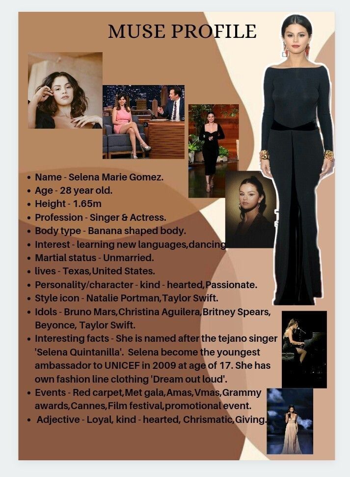 a poster with pictures of women in black dresses and the words museum profile on it