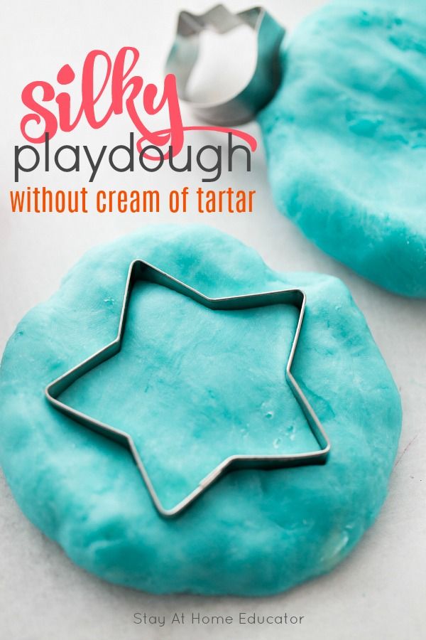 homemade playdough recipe with cream of tartar in the shape of a star