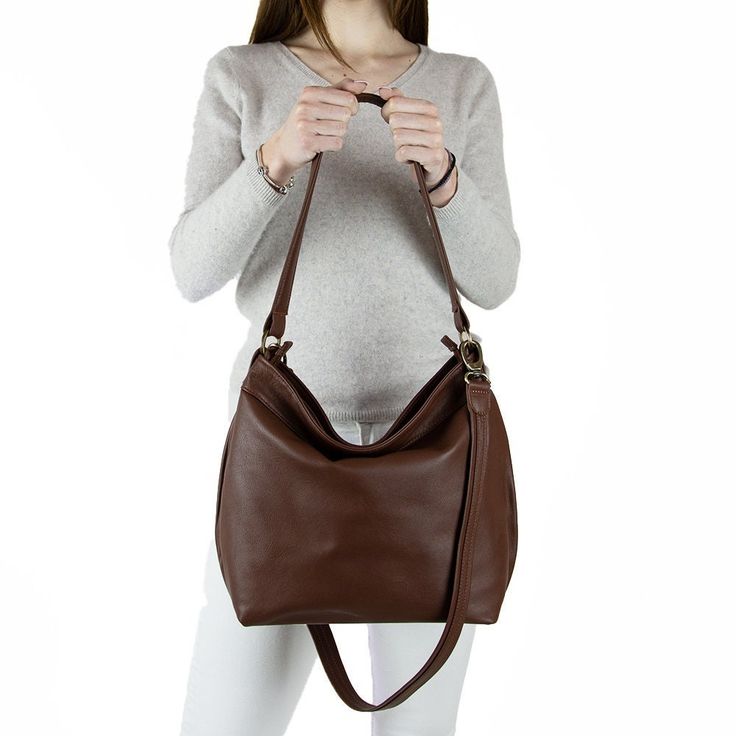 Women leather hobo bag brown, Soft shoulder bag medium, Slouchy handbag in genuine leather Brown Handheld Hobo Bag With Single Shoulder Strap, Handheld Brown Hobo Bag For Errands, Brown Handheld Hobo Bag For Errands, Brown Large Capacity Hobo Crossbody Bag, Brown Hobo Bag With Single Shoulder Strap, Brown Satchel Hobo Bag With Single Shoulder Strap, Brown Satchel Hobo Bag With Single Strap, Brown Handheld Hobo Bag For Fall, Brown Handheld Hobo Bag For Everyday