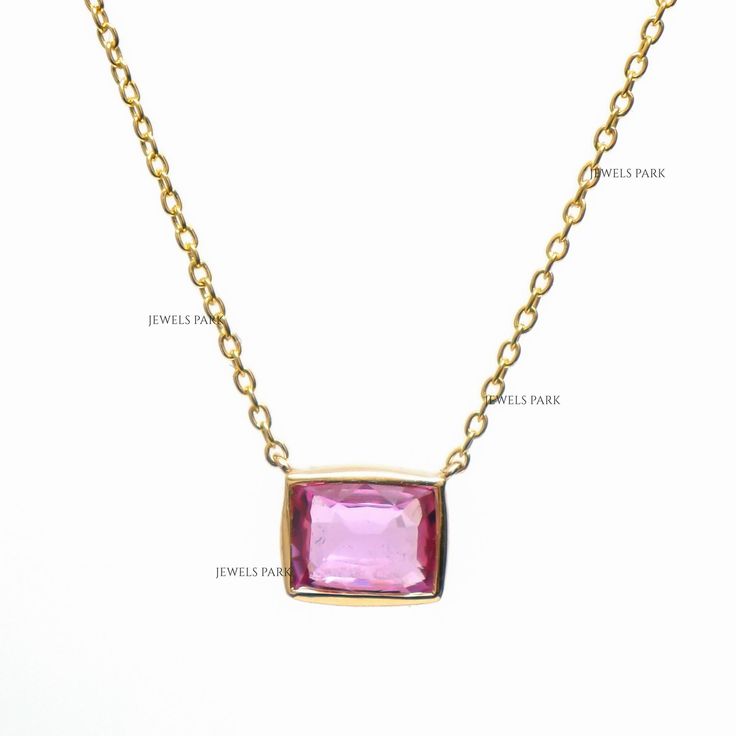 Pink sapphire emerald cut necklace gold | Natural pink sapphire octagon bezel set pendant necklace gold | Pink sapphire pendant gold GEMSTONE DETAILS : ✦ Gemstone : Purple Sapphire ✦ Gemstone Type : Natural ✦ Gemstone Size : 6x8 MM ✦ Gemstone Shape : Emerald Cut ✦ Number of Gemstones : 1 ✦ Gemstone Weight : 1.230 Carats ✦ Gemstone Grade : AAA METAL DETAILS : ✦ Metal : 14K/18K Gold ✦ Metal Color : Yellow / White / Rose Gold ✦ Setting : Channel Setting ✦ Pendant Box : Yes SHIPPING DETAILS : ✦ Ship Elegant Jewelry With Bezel Setting Rectangular Pendant, Yellow Gold Necklace With Emerald Cut Bezel Setting, Gold Faceted Rectangular Pendant Jewelry, Yellow Gold Emerald-cut Necklace With Bezel Setting, Yellow Gold Emerald Cut Necklace With Bezel Setting, Yellow Gold Faceted Jewelry With Rectangular Stone, Yellow Gold Jewelry With Faceted Rectangular Stone, Fine Jewelry Pendant With Bezel Setting, Gold Faceted Rectangular Stone Jewelry