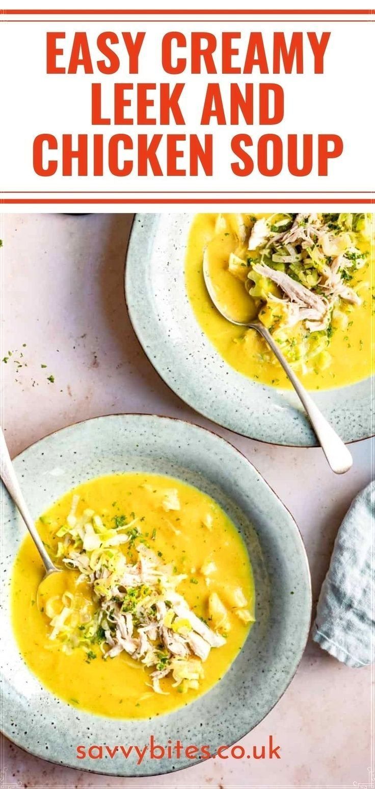 two bowls filled with soup on top of a table