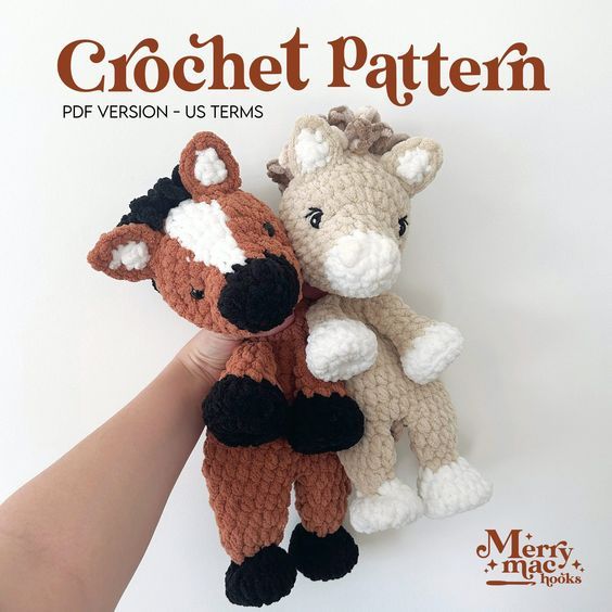 Amigurumi pattern Crochet Horse Plushie, All Things Crochet, Beginner Crochet Animal Patterns Free, Free Horse Crochet Pattern, Crochet Horse Pattern Free Amigurumi, Stuffed Animal Crochet Patterns, Unicorn Crochet Pattern Free, Crochet Easy Ideas, Best Yarn For Crochet