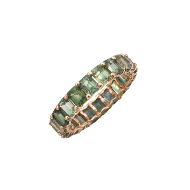 14K GOLD GREEN SAPPHIRE ETERNITY BAND RING Manifesting Peace, Green Wedding Band, Emerald Cut Eternity Band, Emerald Eternity Ring, Eternity Band Set, Bezel Set Diamond Ring, Green Sapphire Ring, Sapphire Wedding Band, Baguette Diamond Rings