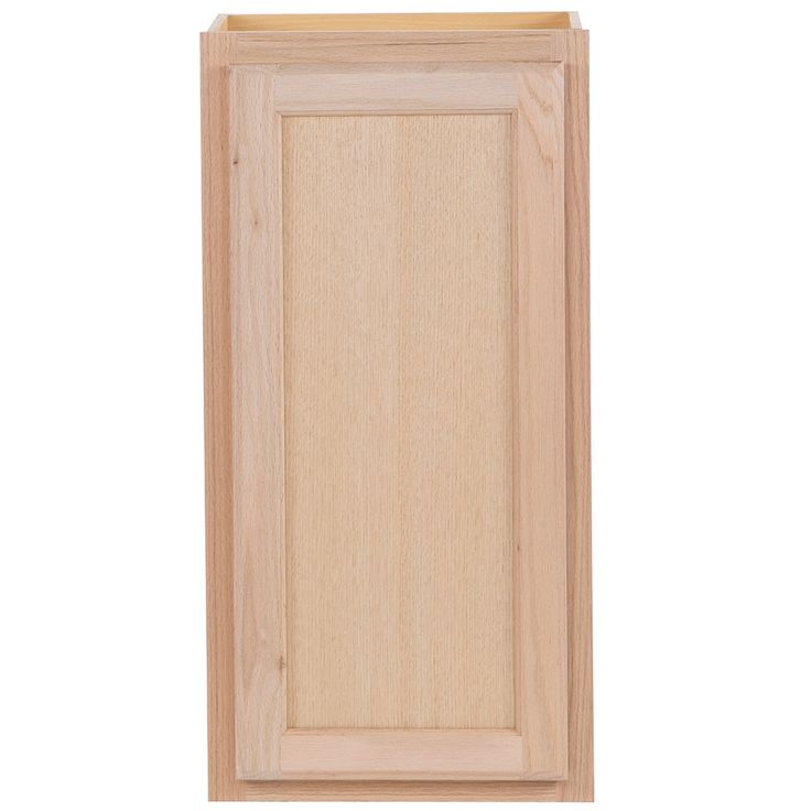 a wooden cabinet door on a white background