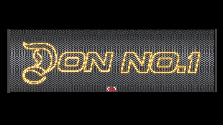 the word don't no1 is shown in yellow on a black mesh background