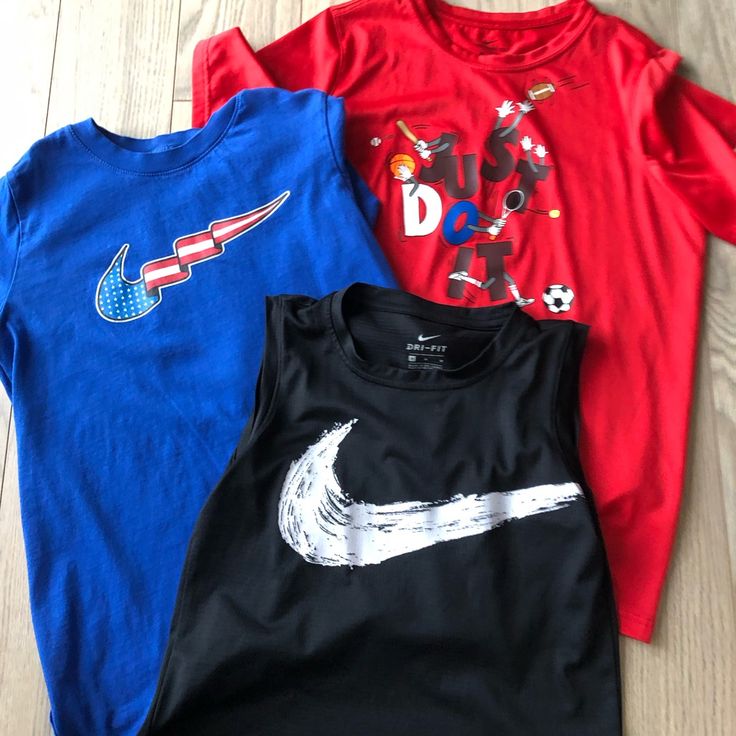 2 Size Large Nike Tee Shirts, Red One Is Dry Fit. Black Nike Tank Top Size Medium Dry Fit. All Like New Condition. Tank Never Worn. Smoke Free Pet Free Home. Nike Red T-shirt For Summer, Red Nike T-shirt For Summer, Nike Sporty Tops For Playwear, Sporty Nike Top For Playwear, Sporty Tops With Graphic Print For Play, Sporty Graphic Print Tops For Playwear, Fun Red Top For Playwear, Fun Red Tops For Playwear, Playful Nike Crew Neck Top