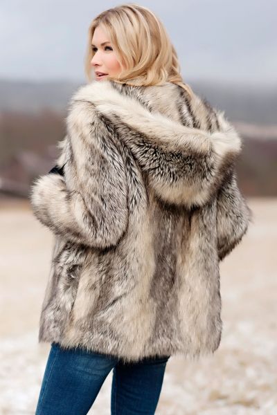 Fox Faux Fur Hooded Jacket