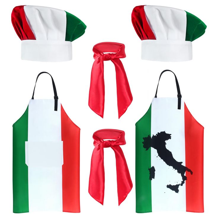 PRICES MAY VARY. Package Contents: The Italian Chef Costume kit comes with 2 Italian mushroom hats,2 Italian flag aprons,and 2 red bandanas.It's the ultimate culinary outfit that embodies the essence of Italy Authentic Italian Flair:The Italian Chef aprons and hats feature the unmistakable colors of the Italian flag – green, white, and red.This novelty chef kit lets you showcase your passion for Italian cuisine and culture while cooking up a storm Italian Flag Chef Hat: The cooking hat stands at Italian Chef Costume, Traditional Italian Clothing, Mushroom Hats, Adult Tea Party, Italian Costume, Italian Themed Parties, Chef Costume, Chef Aprons, Pizza Chef