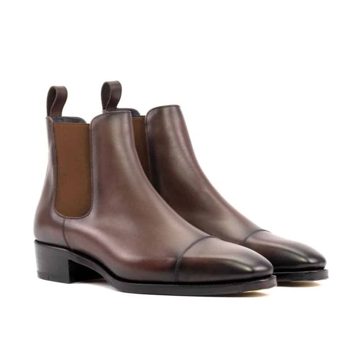 The Fulton St. Chelsea Boot No. 8195-3 Classic Chelsea Boots With Cap Toe And Leather Sole, Classic Chelsea Boots With Cap Toe And Rubber Sole, Classic Cap Toe Chelsea Boots With Rubber Sole, Leather Cap Toe Chelsea Boots For Formal Occasions, Formal Leather Cap Toe Chelsea Boots, Luxury Formal Boots, Formal Cap Toe Chelsea Boots With Leather Lining, Luxury Chelsea Boots With Rubber Sole For Business, Luxury Cap Toe Chelsea Boots For Business