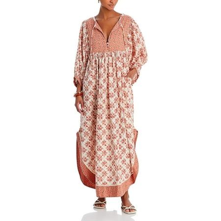 Free People brand offers bohemian luxury apparel and accessories for a free spirited fashion lifestyle. Manufacturer: Free People Size Origin: US Style Type: Tunic Dress Collection: Free People Closure: Material: 97%Cotton/3%Rayon Fabric Type: Cotton Sku: BH5798425 Size: L.  Color: Off-White.  Gender: female.  Age Group: adult. People Brand, Maxi Dress Online, Womens Tie, Pink Maxi Dress, Free Spirited, Dress Picture, Rayon Fabric, Printed Maxi, Womens Maxi Dresses