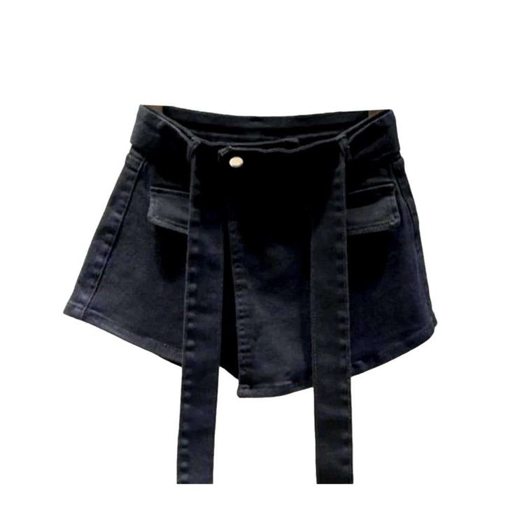 Introducing our 2023 Summer Collection Asymmetric Short Denim Skort. a timeless style masterpiece for the street fashionista! With a mid-waist fit. stonewashed look. and zipper & button closure. this skort is sure to make a statement.Why You'll Love This Skort Street Style: Make a fashion statement on the street with this skort's asymmetrical cut and mid-waist fit. Stonewashed Look: This skort has a classic stonewashed look for a timeless. vintage vibe. Zipper & Button Closure: With a zipper & b Edgy High-waisted Denim Skort, Black Denim Skirt With Belt Loops, Trendy Mini Length Bottoms With Belt Loops, Denim Skort With Belt Loops In Short Length, Denim Skort With Belt Loops Short Length, Denim Skort With Belt Loops, Chic Fitted Denim Jean Shorts, Chic Denim Skort Short Length, Trendy Dark Wash Mini Length Shorts