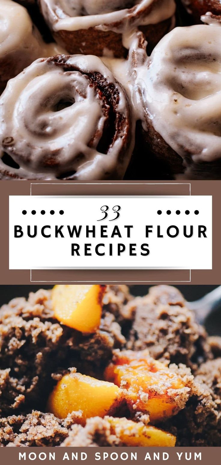 some food is sitting on a plate with the words buckwheat flour recipes