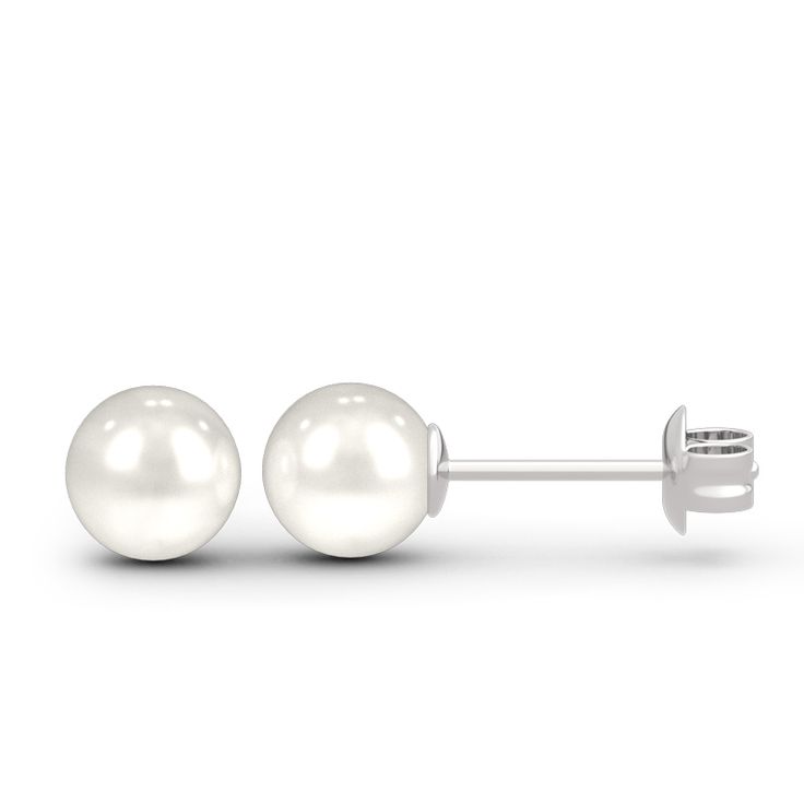 Sublime in their simplicity, these pearl stud earrings are truely timeless. Expertly crafted, each classically styled earring features a 7 mm cultured pearl set atop a sterling silver post setting. This is the perfect gift for your loved one or a great accessory to add to your own collection.Weight: 1.9 gWidth: 7.4 mmHeight: 7.85 mmThickness: 7.4 mmMaterial: Plating Color: Silver Classic Pearl White Pearl Earrings For Gift, Classic White Gold Earrings With Pearl Charm, Classic Round Pearl Earrings, Classic Sterling Silver Pearl White Earrings, Timeless White Pearl Earrings As Gift, Timeless White Pearl Earrings For Gift, Classic Round Pearl Drop Earrings, Classic Silver Pearl Earrings With Charm, Classic Sterling Silver Pearl Earrings Gift